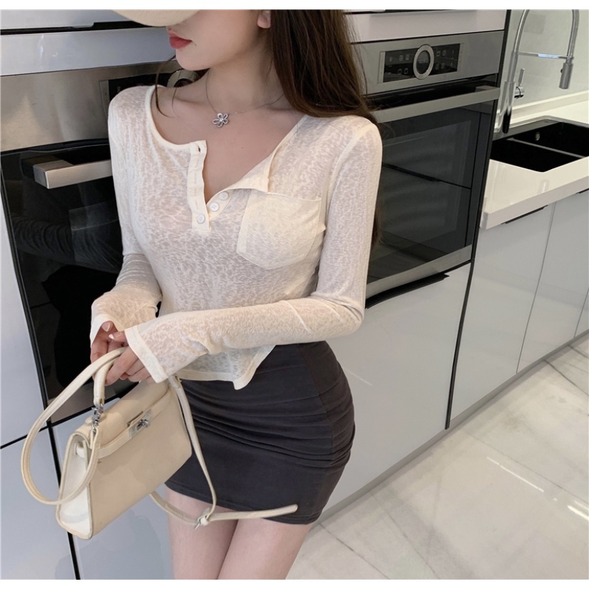 Áo Thun Dáng Ôm Thời Trang Mùa Hè Quyến Rũ Dễ Phối Đồ