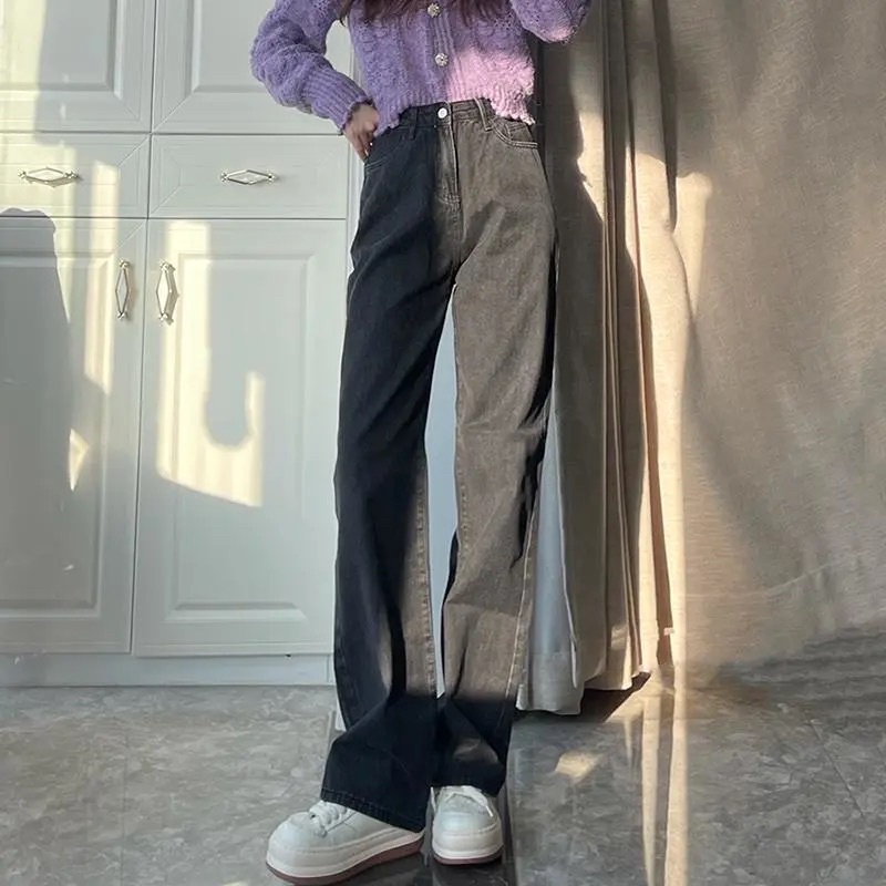 Quần Jeans Ống Suông Nam Nữ Unisex Màu Đen Khói Basic Cạp Cao Cạp Cao Phong Cách Ulzzang Hàn Quốc Chất Jean Loại 1