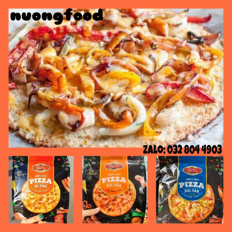 [Q7] Bánh Pizza xúc xích - hải sản - bò bằm LaCusina 180g - nuongfood