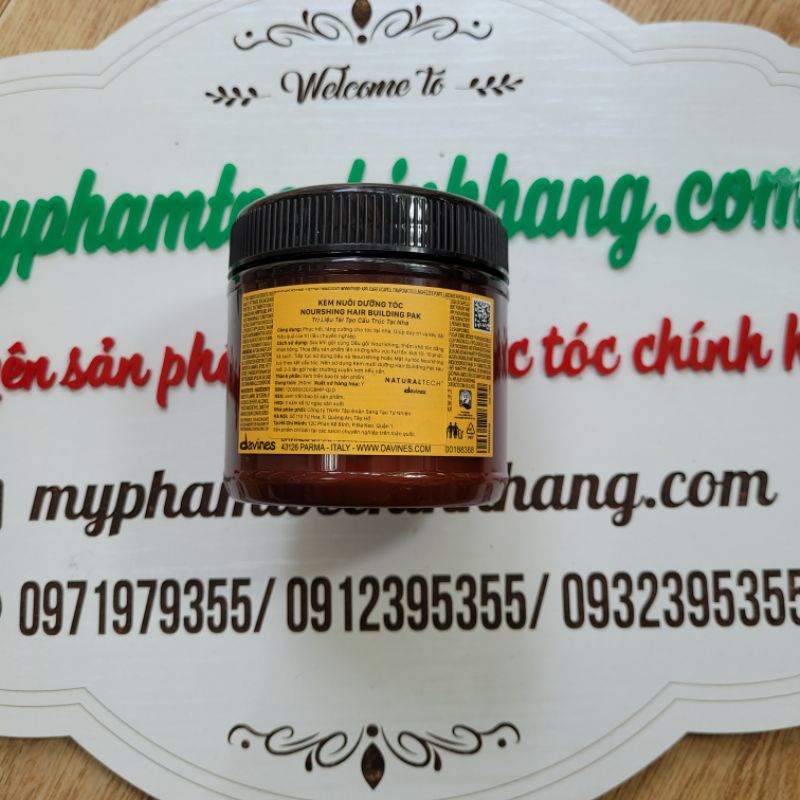 HẤP DẦU DAVINES NOURISHING MASK DƯỠNG ẨM THỰC VẬT DIỆU KỲ 250ML MẪU MỚI