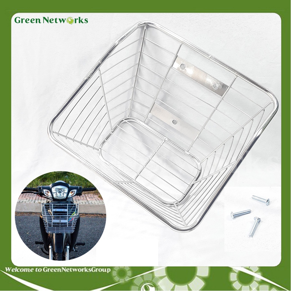 Rổ trước Inox gắn xe Wave GreenNetworks