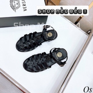 Sandal giọ vs tag đen đế bằng fullbox