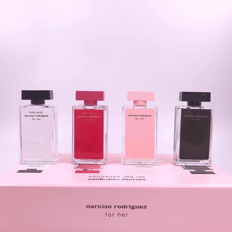Bộ Set Nước Hoa Mini Narciso Rodriguez For Her 4 chai x 7.5ml Quyến Rũ.
