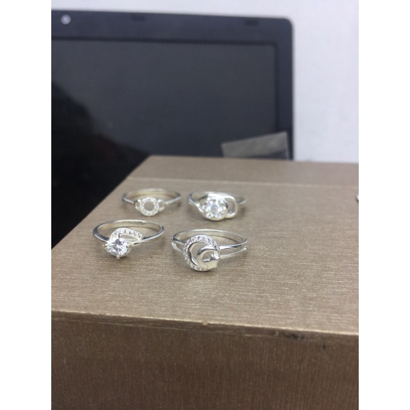 Nhẫn vương miện quanh vòng dễ thương bạc NGỌC MẬU nhiều mẫu