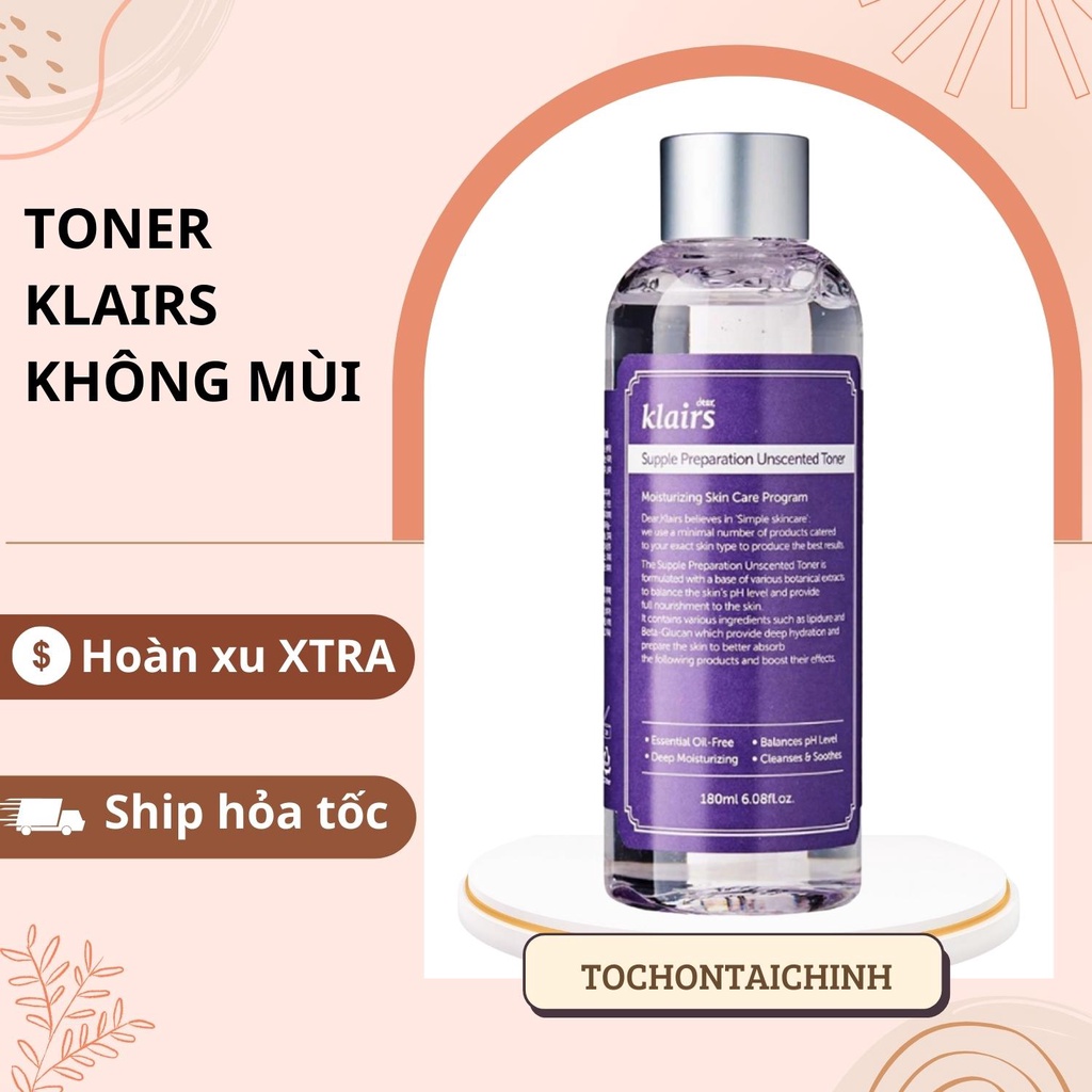 Nước hoa hồng Toner Dear Klairs Supple Prepara 180ml