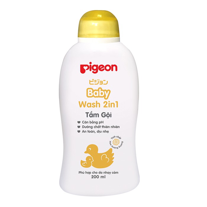 Tắm gội dịu nhẹ Pigeon hoa hướng dương 2in1 (200ml)