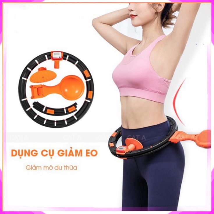 [FullBox] Vòng Lắc Eo Giảm Mỡ Tự Động Nhập Khẩu - Chính Hãng HuLa Hoop Chỉnh Cân Nặng Vòng Eo - Đồng Hồ Điện Tử - gdht.v