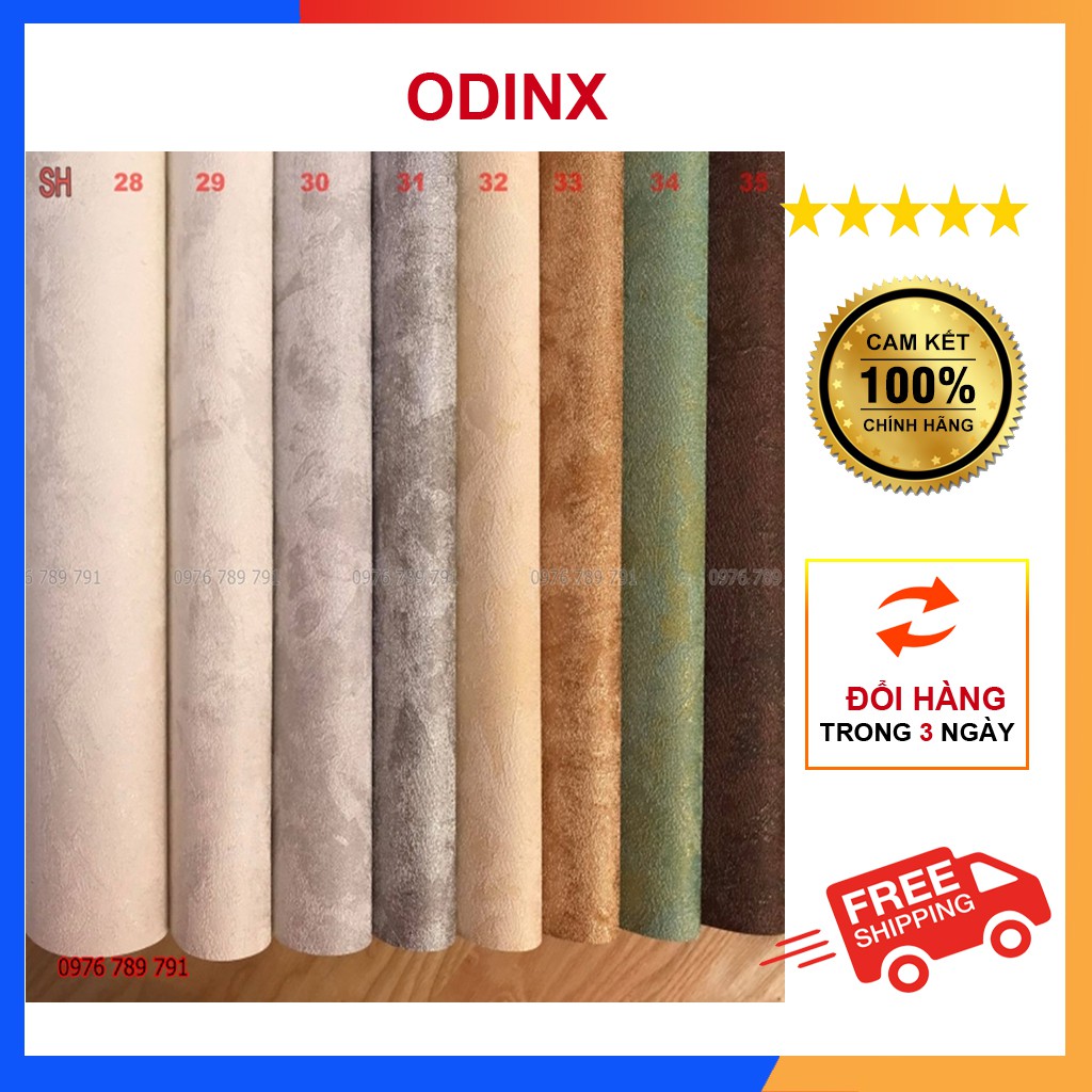 Giấy Dán Tường Giả Bê Tông Xi Măng  Lụa Kim Tuyến Không Keo Màu Xám Trắng, Vàng, Nâu, Ghi Đẹp