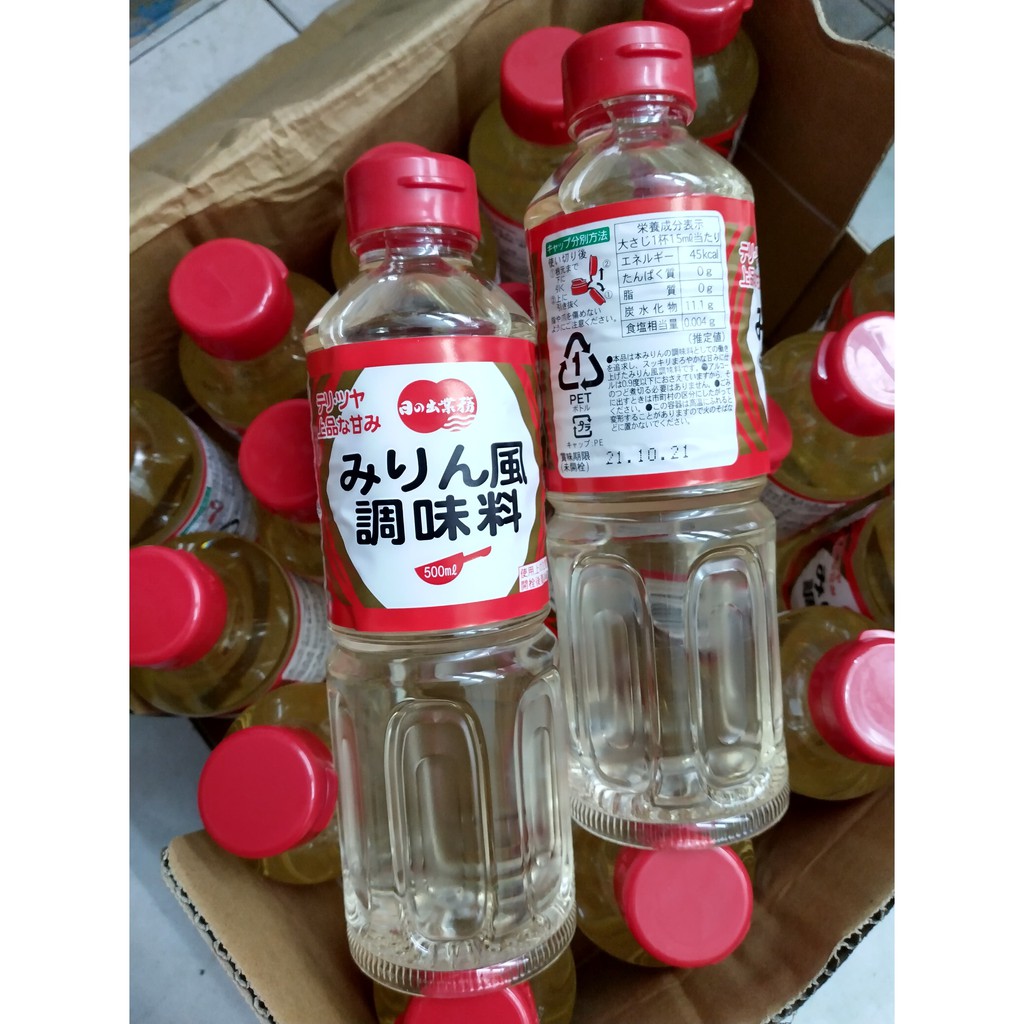 Giấm nấu ăn Mirin Hinode 500ml hàng nội địa Nhật Bản