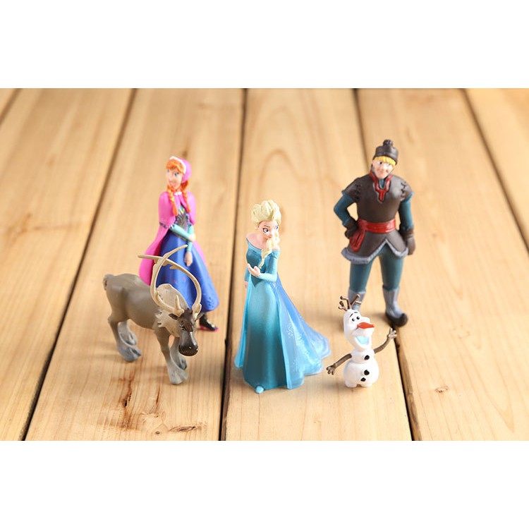 Set 5 mô hình búp bê/tuần lộc dễ thương trong hoạt hình cổ điển Anna Aisha Frozen