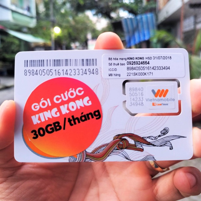Sim Vietnamobile 30Gb/tháng