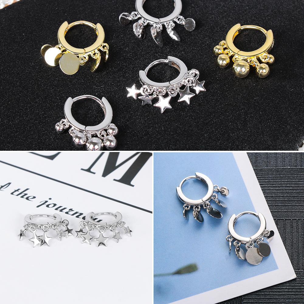 Bông Tai Hình Tròn Đơn Giản Thời Trang Cho Nữ|Khuyên Tai Thiết Kế Độc Đáo Thời Trang