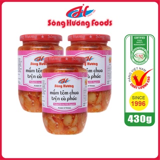 3 Hũ Mắm Tôm Chua Trộn Cà Pháo Sông Hương Foods Hũ 430g - Ăn kèm cơm , bún , phở , mì tôm , ăn vặt , thịt nướng