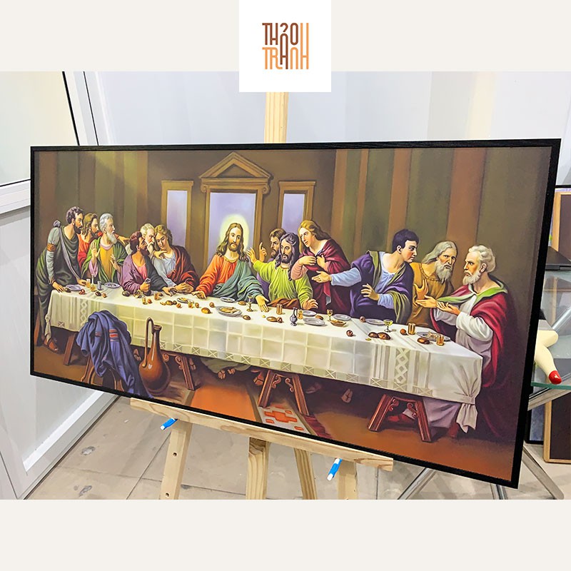 Bữa Tiệc Ly 12 Thánh Tông Đồ (40x80cm)-tranh in UV cao cấp-Quà Tặng Công Giáo Ý Nghĩa