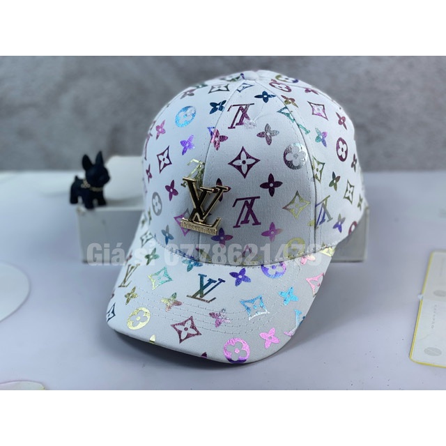 Mũ kết lưỡi trai kim tuyến vài nhập Logo VL sắt thời trang nam nữ (hình thật shop tự chụp)