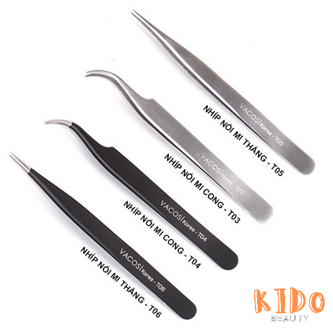 Nhíp cao cấp VACOSI không gỉ các loại / Nhíp nối mi / Nhíp gắp mụn / nhíp thông dụng