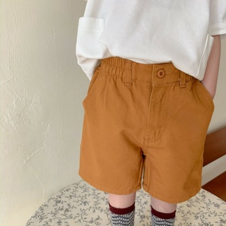 Quần kaki nâu lửng unicex phong cách Hàn Quốc cho bé