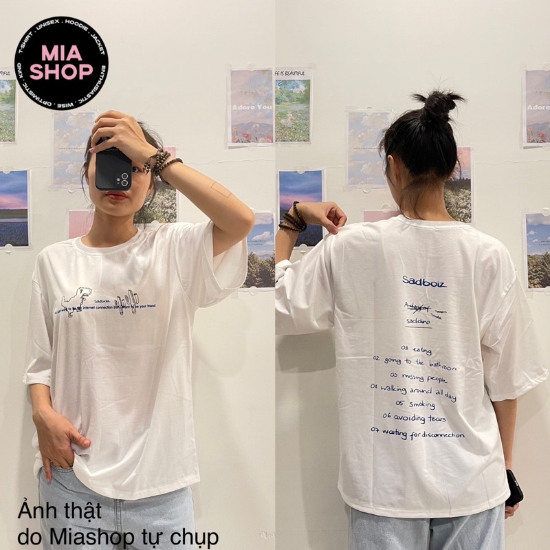 Áo thun tay lỡ MIA, Áo phông nữ form rộng dáng Unisex/Ulzzang mặc lẻ cặp nhóm hình SADB*