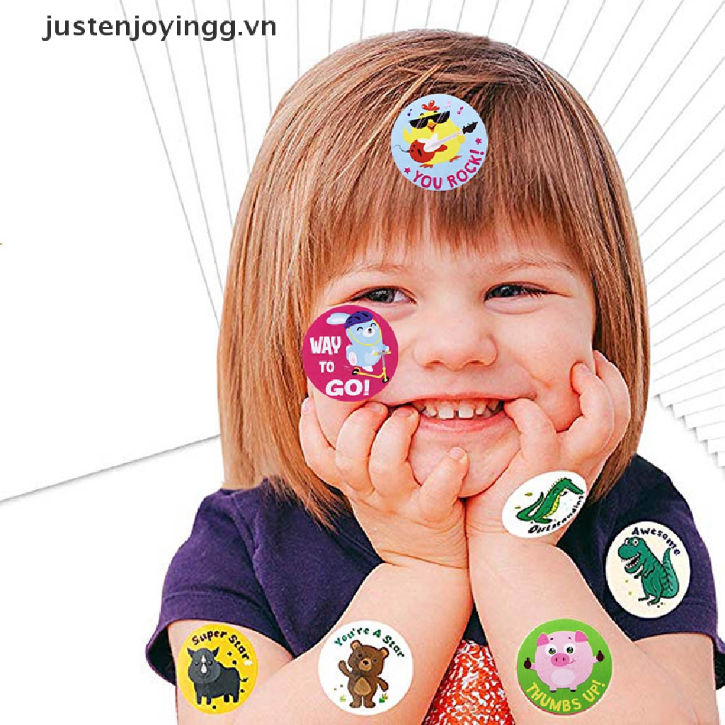 Bộ 500 Miếng Dán Trang Trí Chống Thấm Nước Hình Động Vật Hoạt Hình