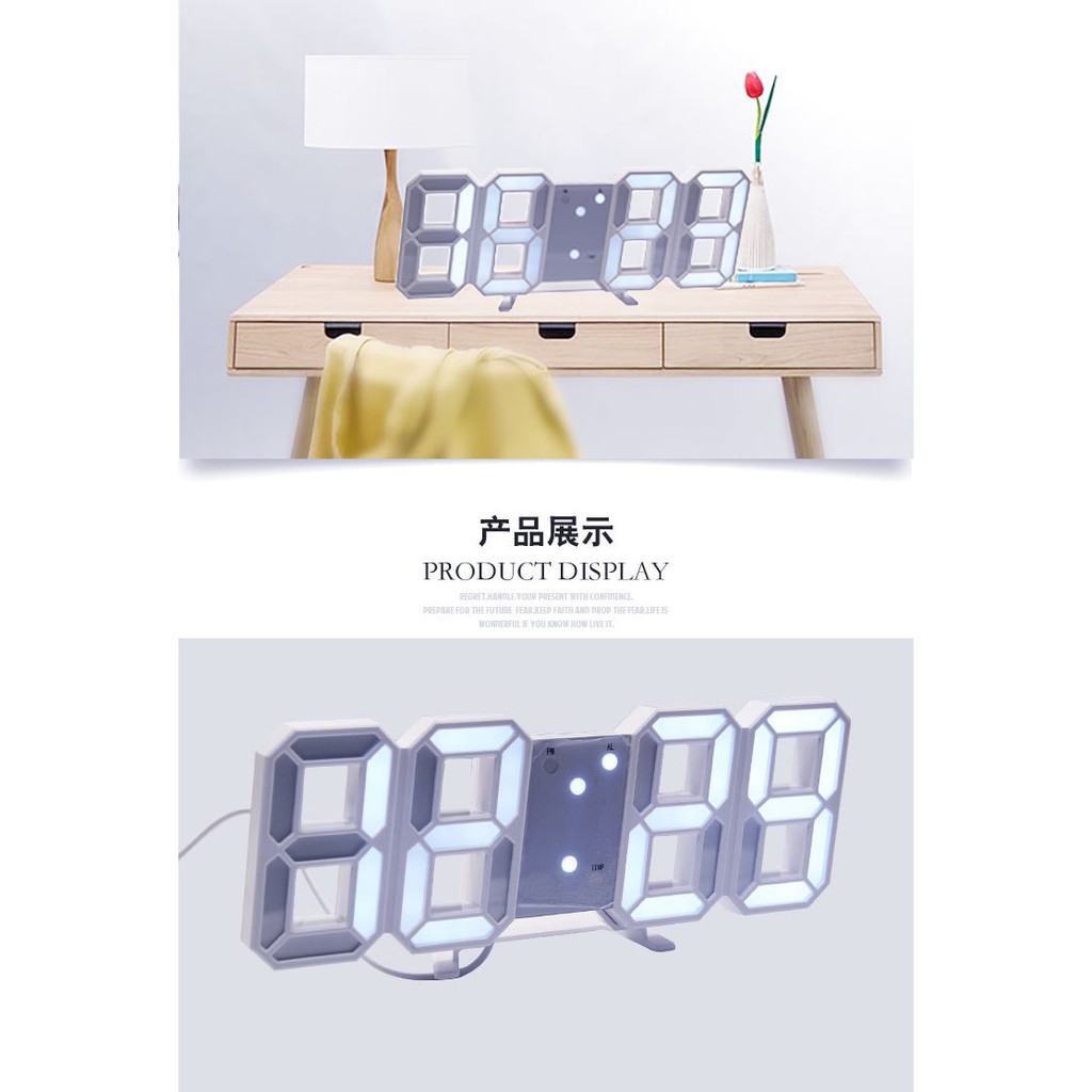Đồng Hồ LED 3D Treo Tường - Đồng Hồ Led Để Bàn Cao Cấp Trang Trí Decor Vintage Căn Phòng