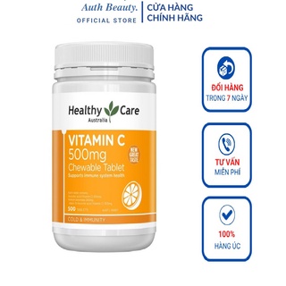 Vitamin C [Úc] HeathyCare Vitamin C 500mg - Siêu to 300 viên - tăng cường sức đề kháng