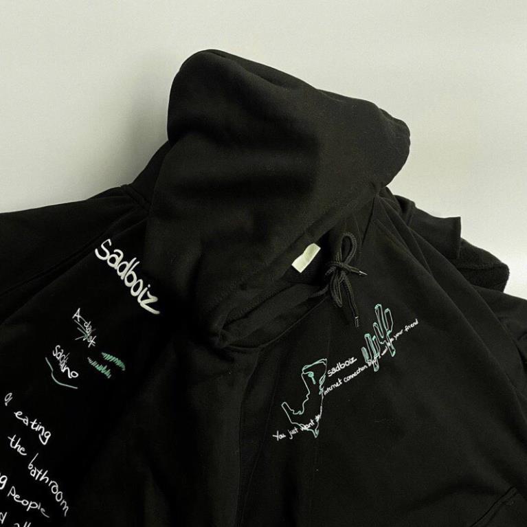 Áo Hoodie Nỉ Sadboyz Khủng Long Nam Nữ Dáng Rộng Tay Bồng Mũ To Unisex Khoác Sadboyzlives