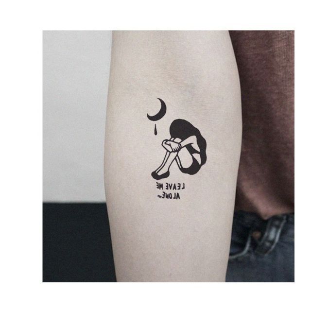 [Được chọn mẫu] O1 Hình xăm dán flash tatoo mini stickers hình đen trắng đẹp phong cách cá tính cute dễ thương giá rẻ