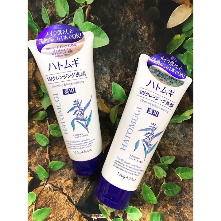 Sữa rửa mặt Ý Dĩ Hatomugi dưỡng ẩm, trắng da Moisturizing &amp; Facial Washing 170g