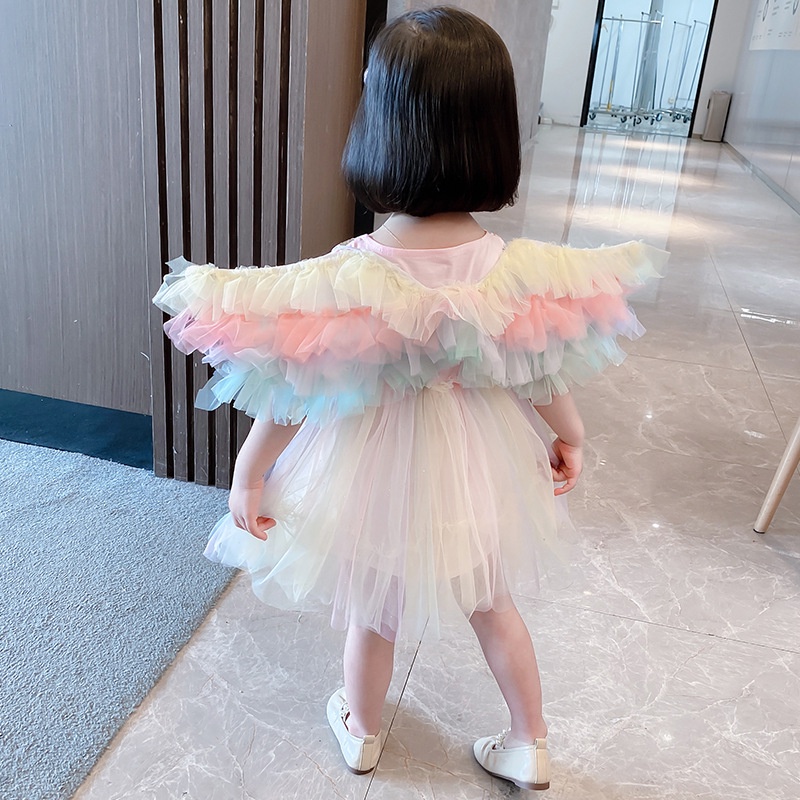 ♥Cfs♥ Đầm Hóa Trang Công Chúa Hình Cánh Bướm Phong Cách Hàn Quốc Mẫu Mới 2022 Dành Cho Bé Gái