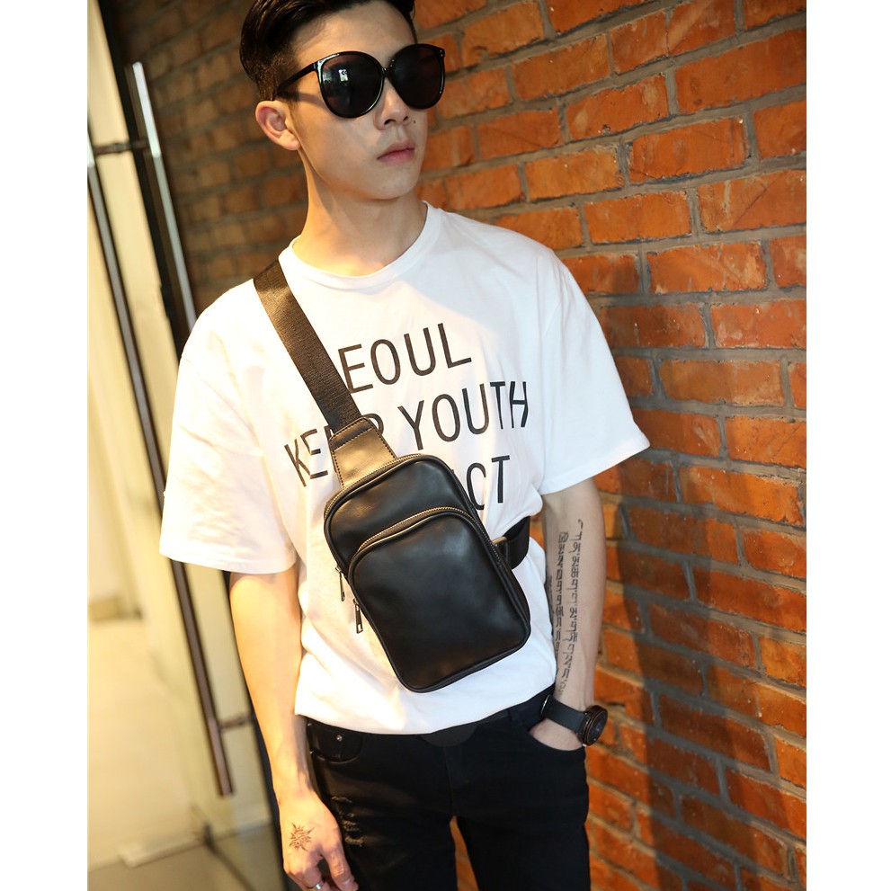 Túi đeo chéo HUTALEATHER thời trang nam cao cấp - thể hiện cá tính trẻ trung năng động VNA27