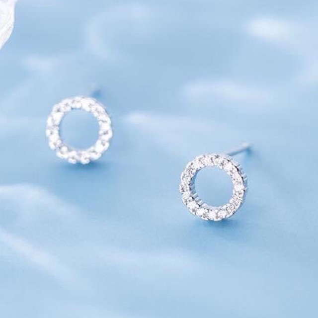 Khuyên tai CHỐNG DỊ ỨNG thép y tế nữ hình tròn CHILLEE