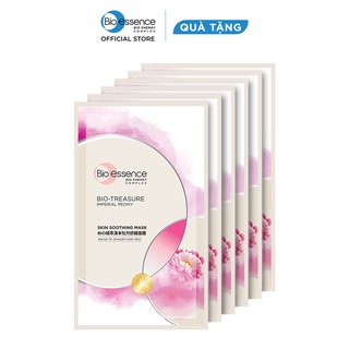 [HB GIFT] Combo 6 mặt nạ Bio-Essence Skin Soothing Mask mẫu đơn hoàng cung 20ml/cái
