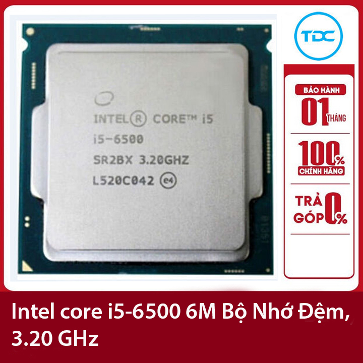 Bộ vi xử lý Intel CPU Core i5-6500 3.20GHz ,65w 4 lõi 4 luồng, 6MB Cache Socket Intel LGA 1151