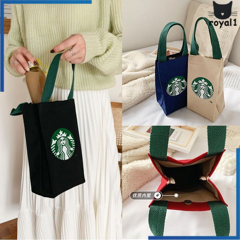 Starbucks Túi Xách Vải Đựng Bình Sữa Cao Cấp Tiện Dụng