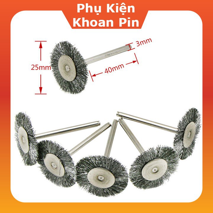 JETTOOLS  -Chổi đánh rỉ sét trục 3mm - (5k/1 chổi) P165