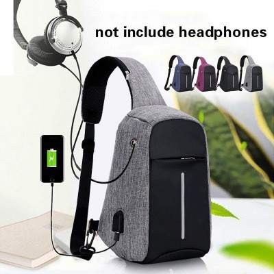 Upgraded version Túi đeo trước ngực chống thấm nước thời trang cho nam