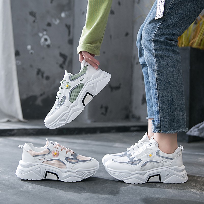 [Mã WASTWIN giảm 10k đơn bất kỳ] [INS HOT] Giày thể thao nữ khuynh hướng cao cấp 😍Hoa cúc，Phản quang😍3 màu có sẵn（20） | BigBuy360 - bigbuy360.vn