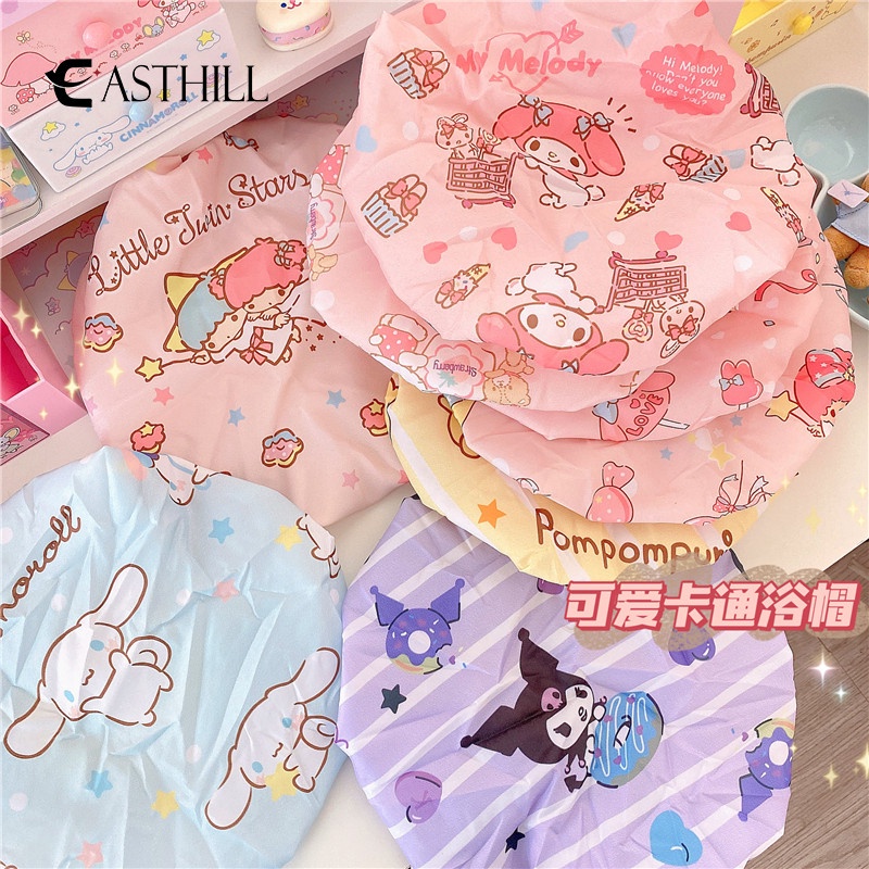 Mũ Trùm Đầu Chống Thấm Nước Chống Thấm Dầu Mỡ Hình Cinnamoroll Melody Kuromi Dễ Thương