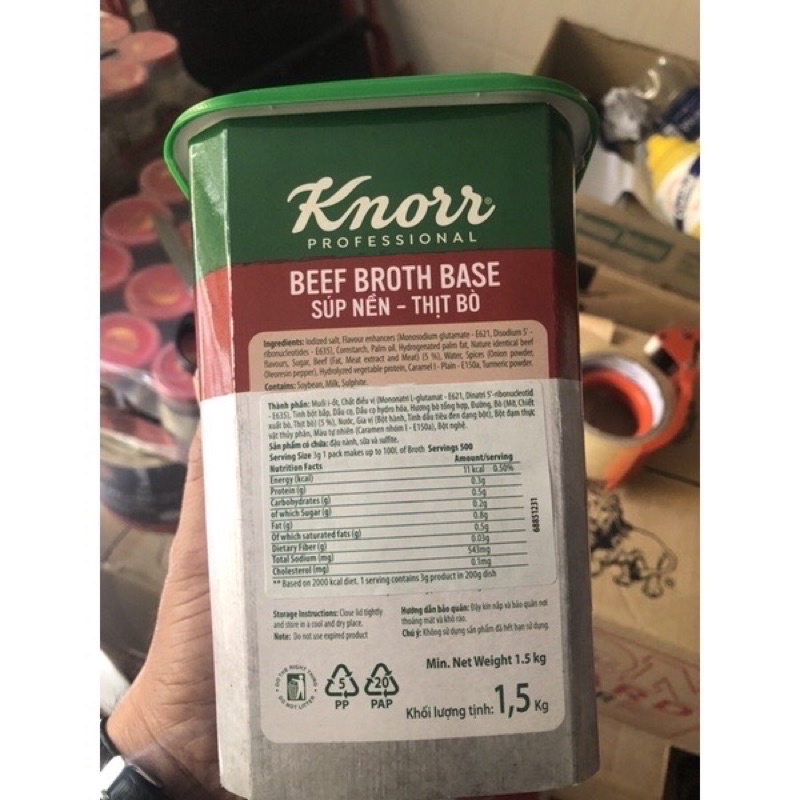 SÚP NỀN THỊT BÒ KNORR 1.5KG