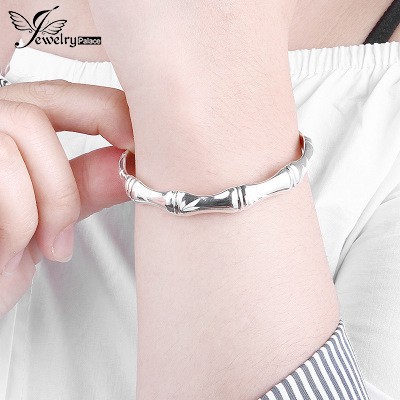 Vòng tay mạ bạc 925 hình đốt tre tinh xảo thời trang dành cho nữ
