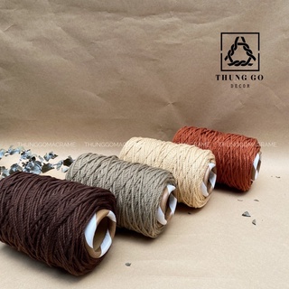 Dây thừng macrame màu NÂU ĐẬM 3mm