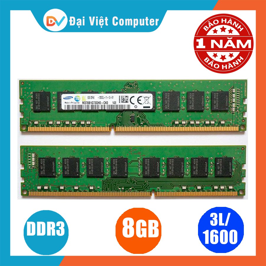Ram máy tính để bàn 8GB 4GB DDR3L bus 1600 PC3 12800s (hãng ngẫu nhiên) samsung hynix kingston ...