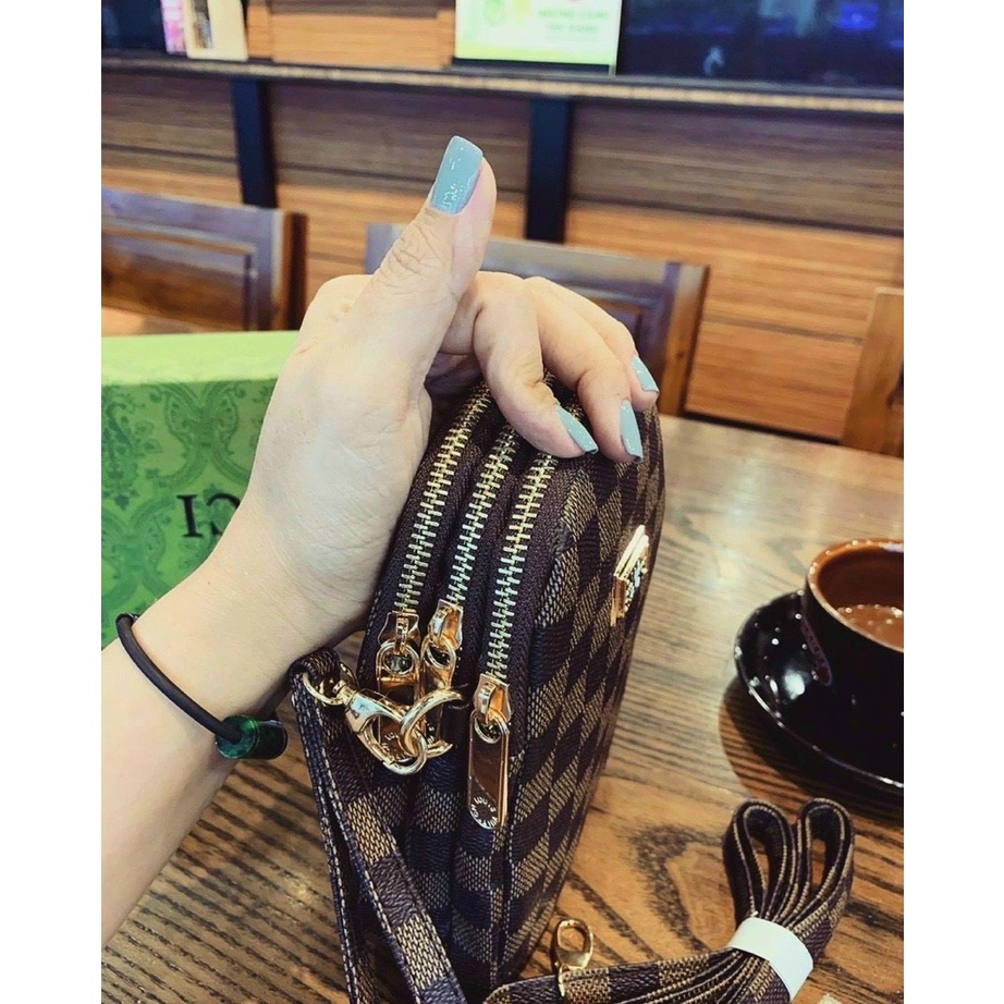Túi đeo chéo nữ 3 ngăn giá rẻ đẹp đi chơi phong cách thời trang hàn quốc dễ thương cute DC231