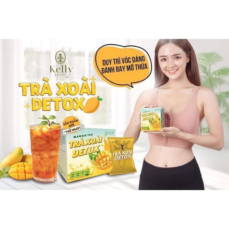 Trà xoài giảm cân Kelly Detox cam kết chính hãng