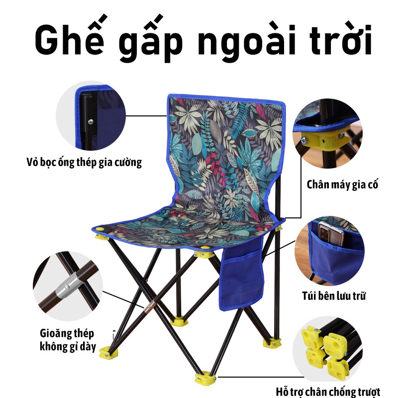 Ghế dã ngoại, câu cá, cắm trại gấp gọn siêu bền - BH 3 tháng | BigBuy360 - bigbuy360.vn