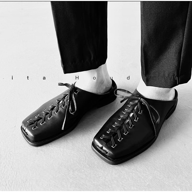 Giày sục nam HOUDITA có dây buộc, phong cách độc lạ mà không kém phần sang trọng - HOUDITA SB-04 | BigBuy360 - bigbuy360.vn