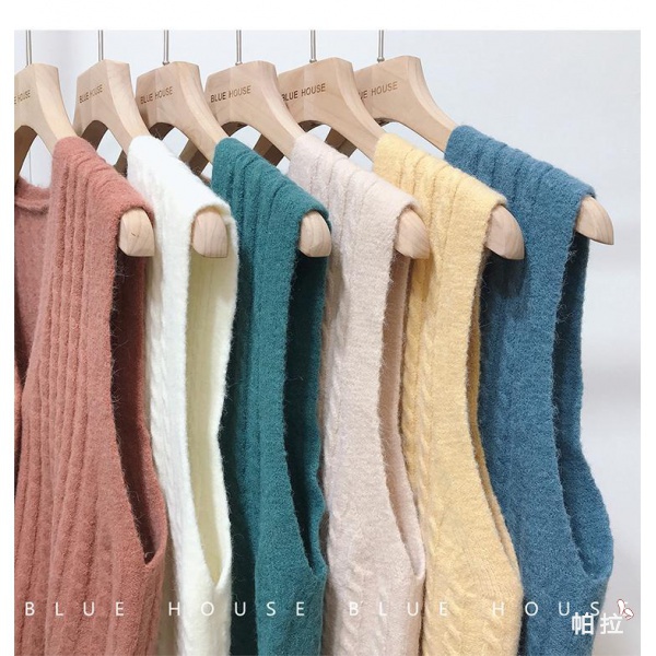 Pala◆ Áo Khoác Len Cardigan Sát Nách Cổ Chữ V Màu Trơn Phong Cách Hàn Quốc Mới | BigBuy360 - bigbuy360.vn