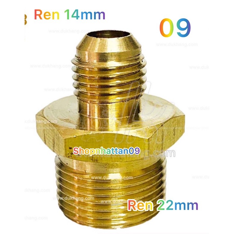 Khớp nối, kép nối, đầu nối Đồng Thau - kép thu