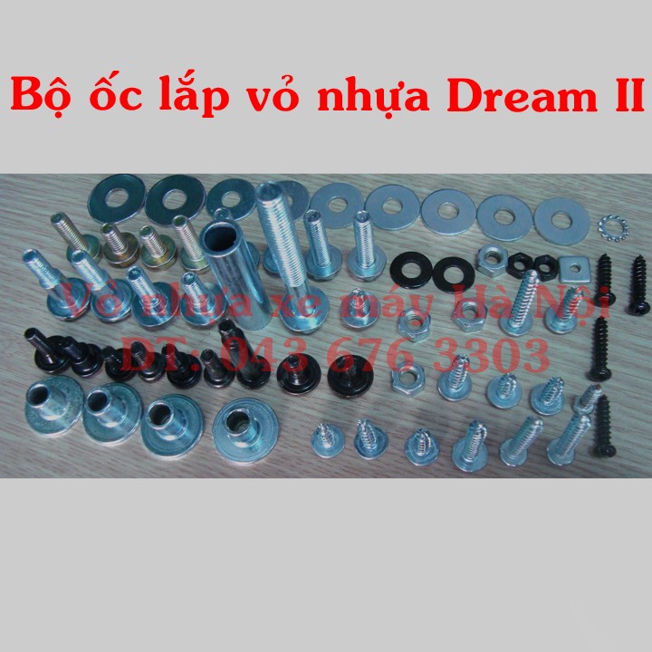 Trọn bộ ốc lắp vỏ nhựa / Dàn áo xe Dream II