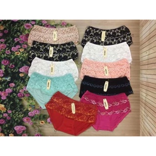 Set 12 quần chip cotton pha ren siêu mềm mịn